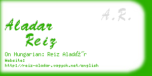 aladar reiz business card